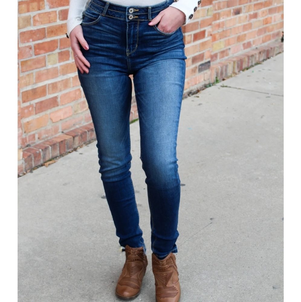 KanCan stacked waist, high rise, skinny jeans